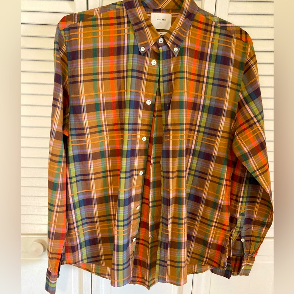 Billy Reid madras shirt.